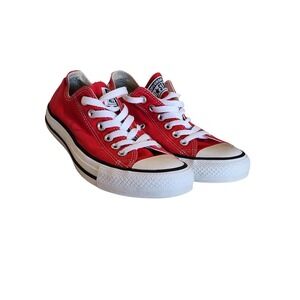 Converse Chuck Taylor Canvas All Star Low Top Red, Unisex Men 6 / Womens 7.5